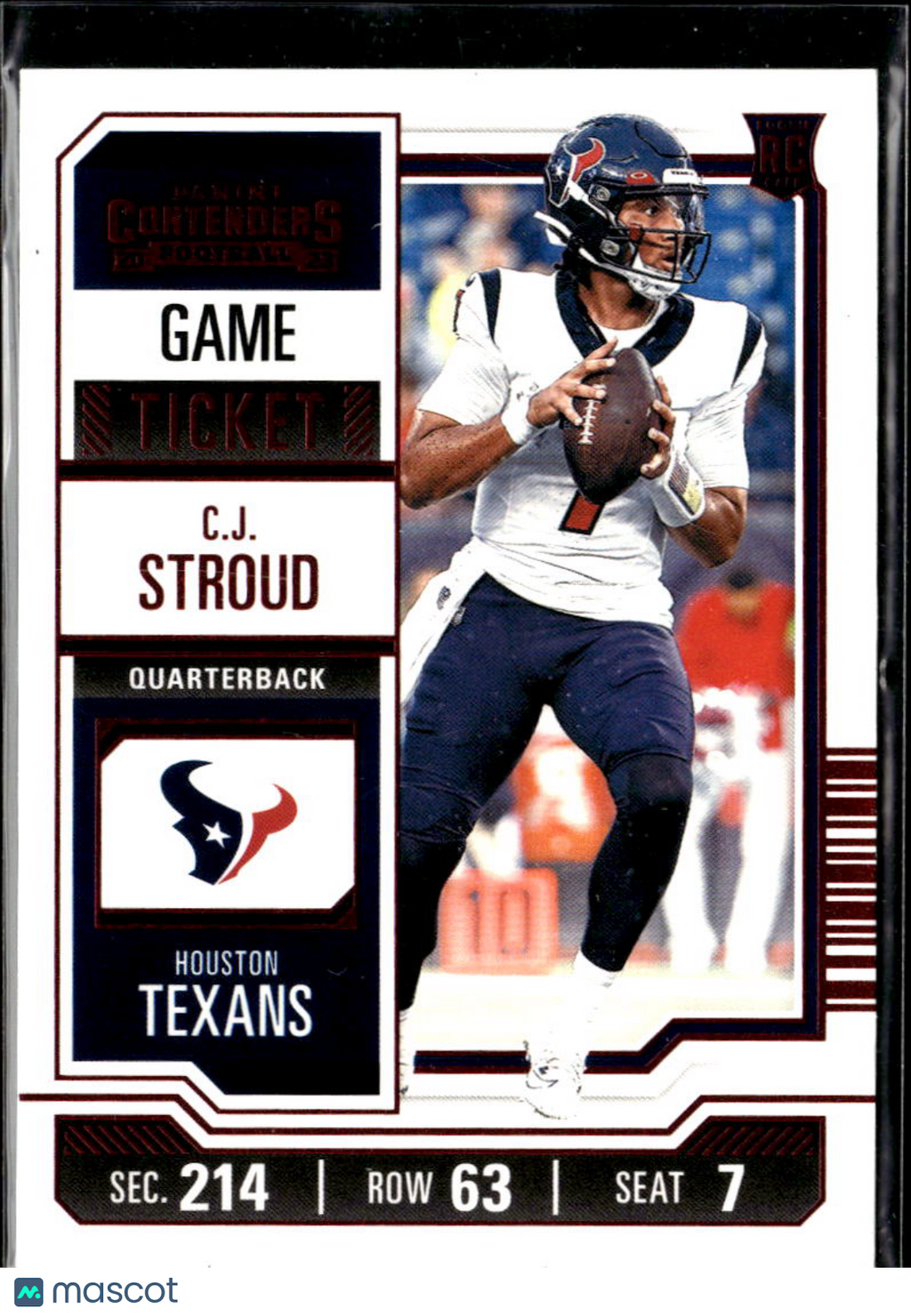 C.J. Stroud 2023 Contenders Red Foil Rookie RC Houston Texans