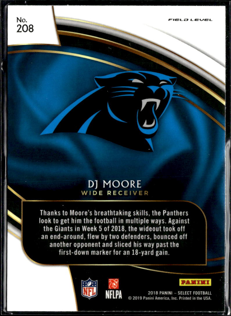 DJ Moore 2018 Select Field Level Rookie RC Carolina Panthers