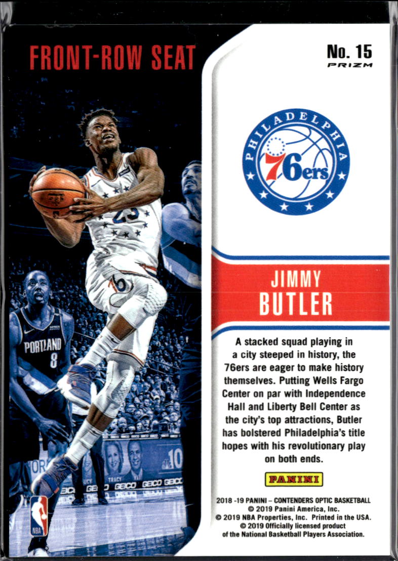 Jimmy Butler 2018-19 Contenders Optic Front-Row Seat Philadelphia 76ers