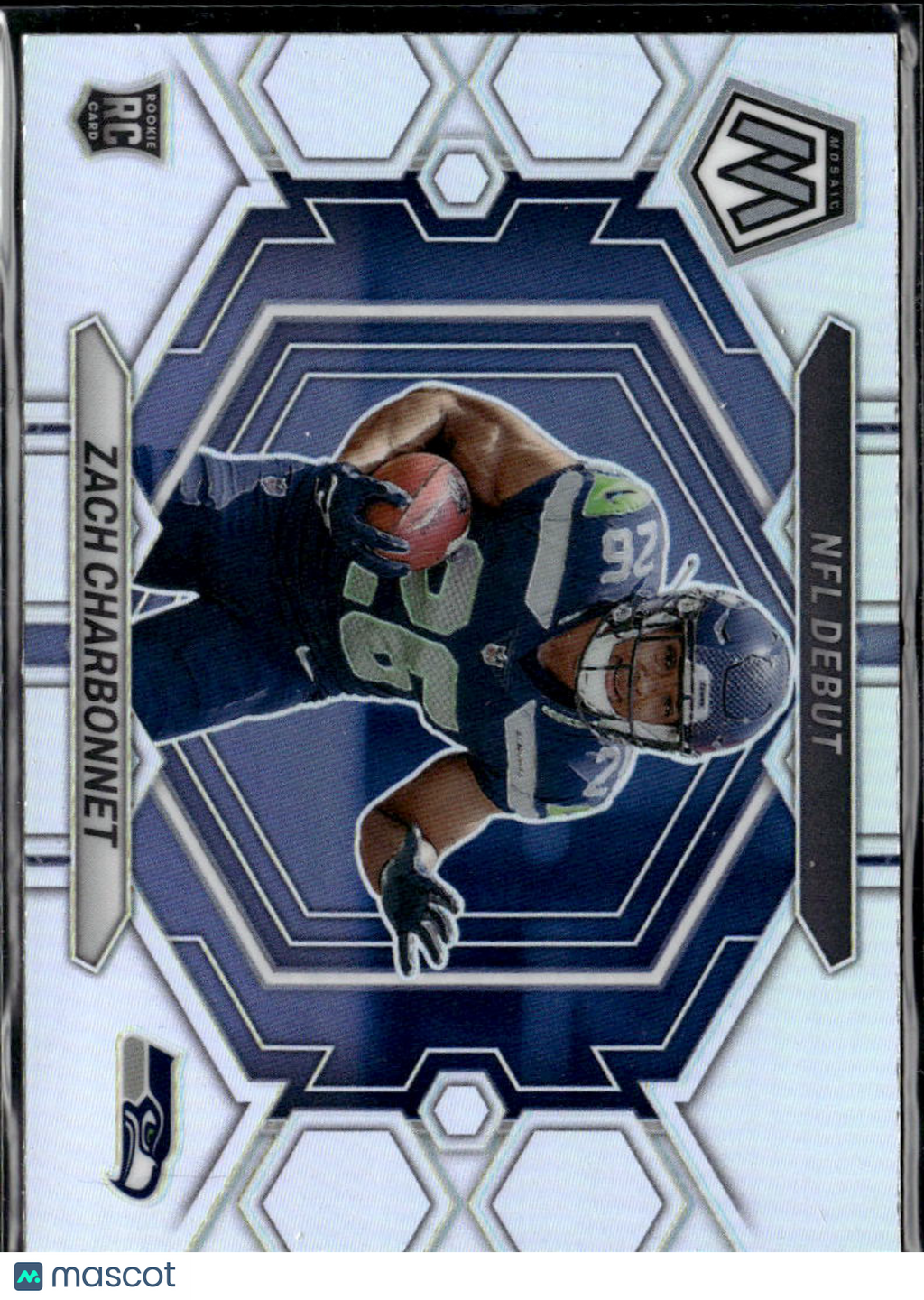 Zach Charbonnet 2023 Mosaic Silver Prizm Rookie RC Seattle Seahawks