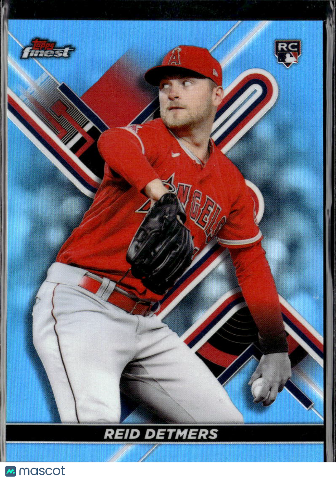 Reid Detmers 2022 Topps Finest Sky Blue RC /300 Los Angeles Angels