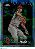 Steven Matz 2024 Topps Chrome Green Blue Refractor /125 St. Louis Cardinals