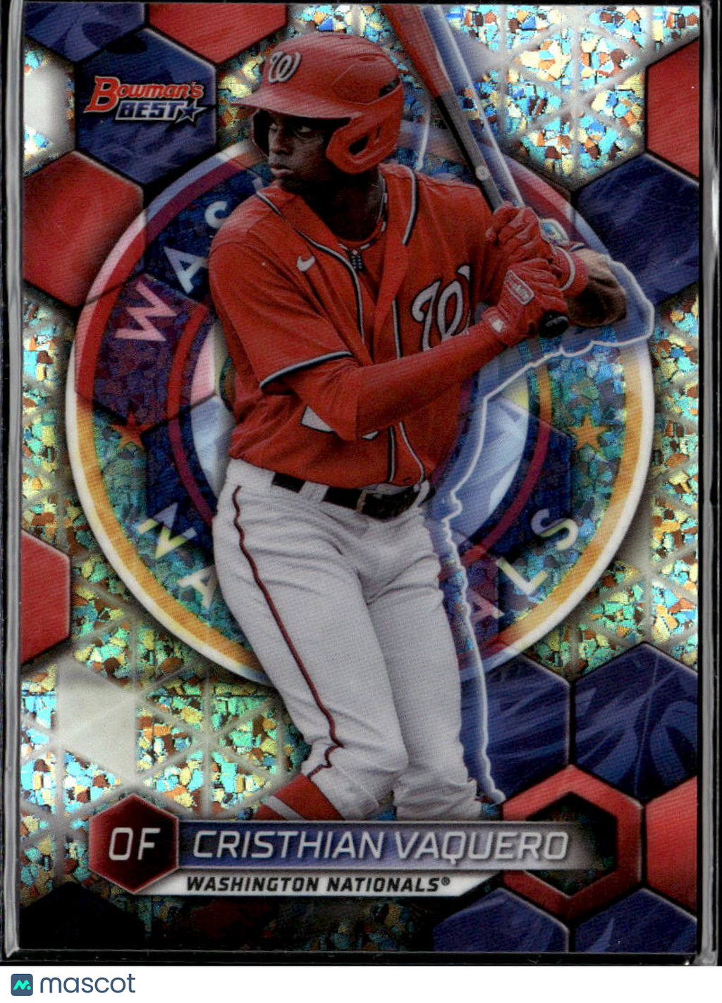Cristhian Vaquero 2023 Bowman's Best Mini Diamond /299 Washington Nationals