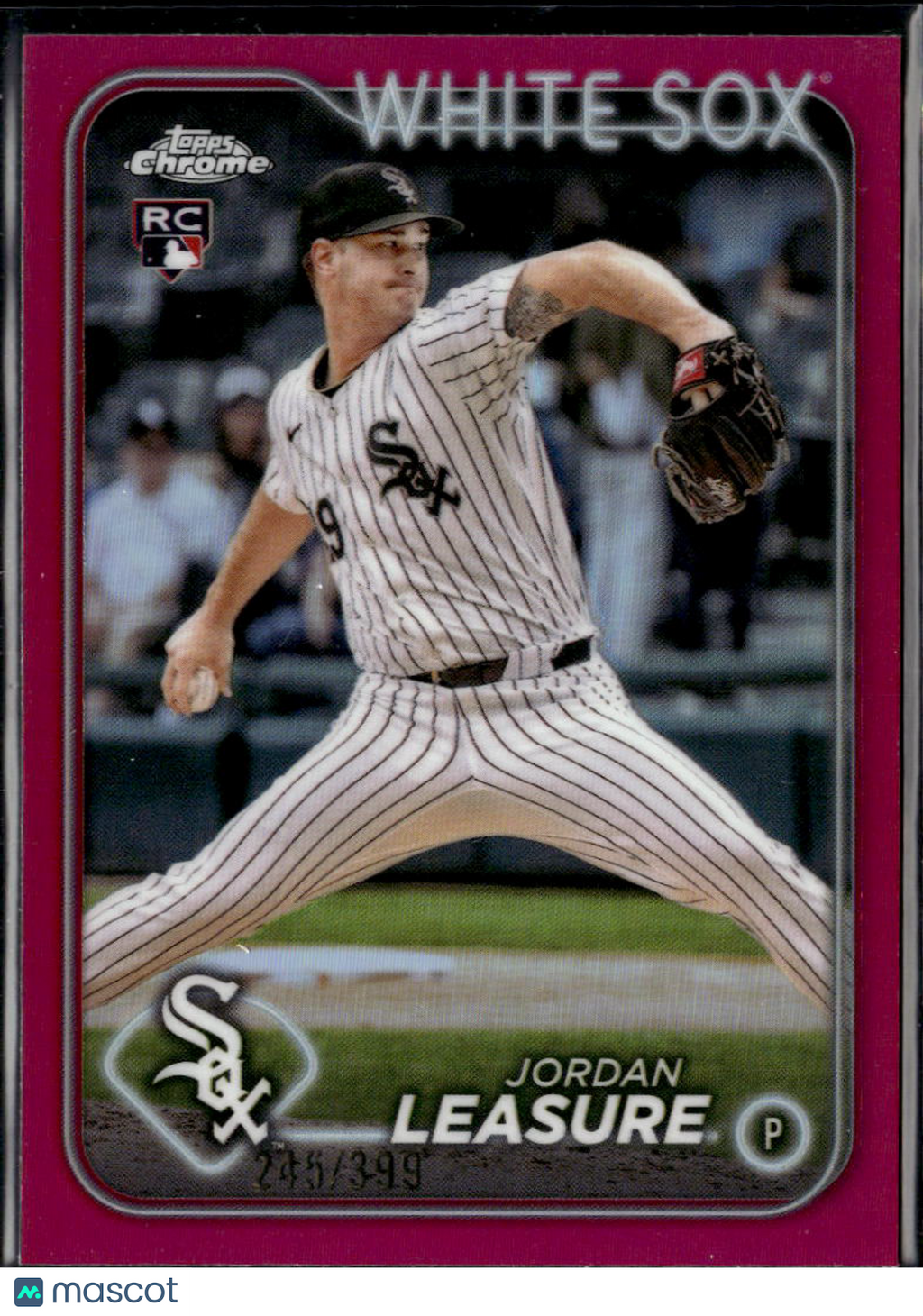 Jordan Leasure 2024 Topps Chrome RC Magenta Refractor 245/399 Chicago White Sox