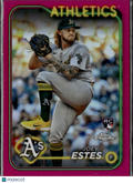 Joey Estes 2024 Topps Chrome Pink Refractor RC /399 Oakland Athletics