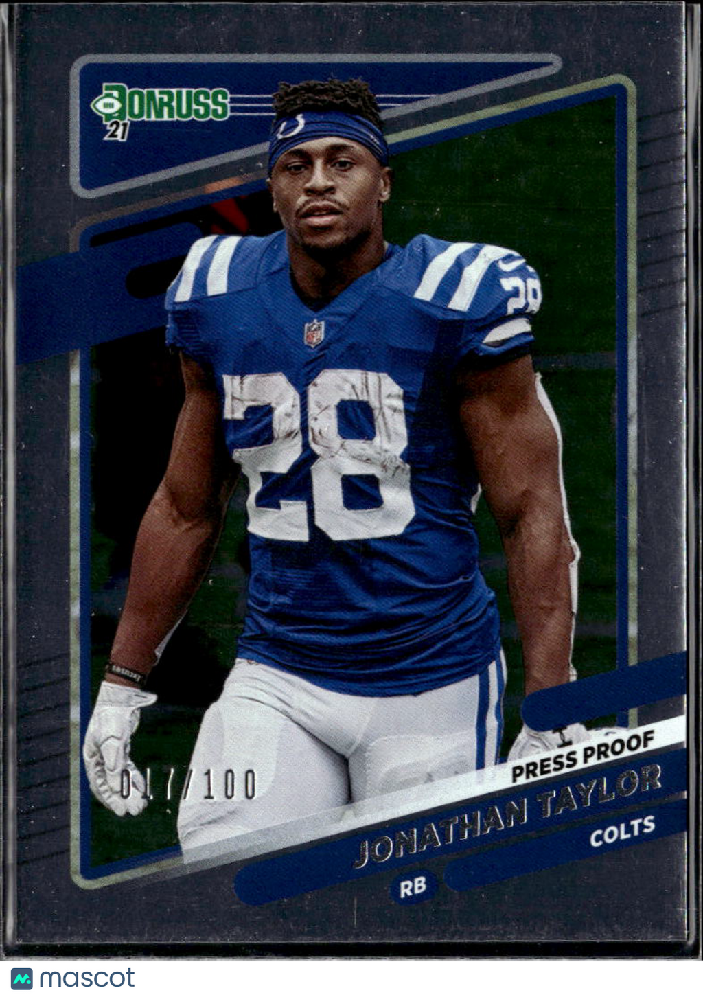 Jonathan Taylor 2021 Donruss Silver Press Proof 17/100 Indianapolis Colts