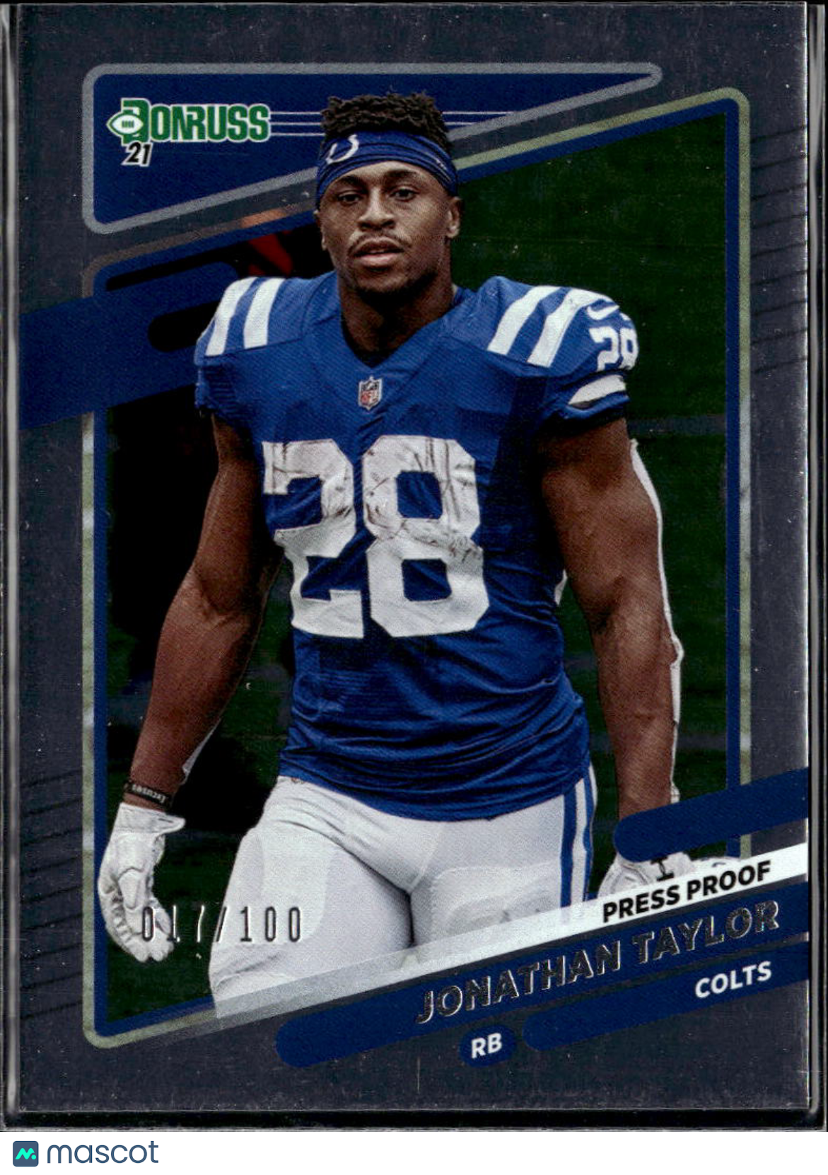 Jonathan Taylor 2021 Donruss Silver Press Proof 17/100 Indianapolis Colts
