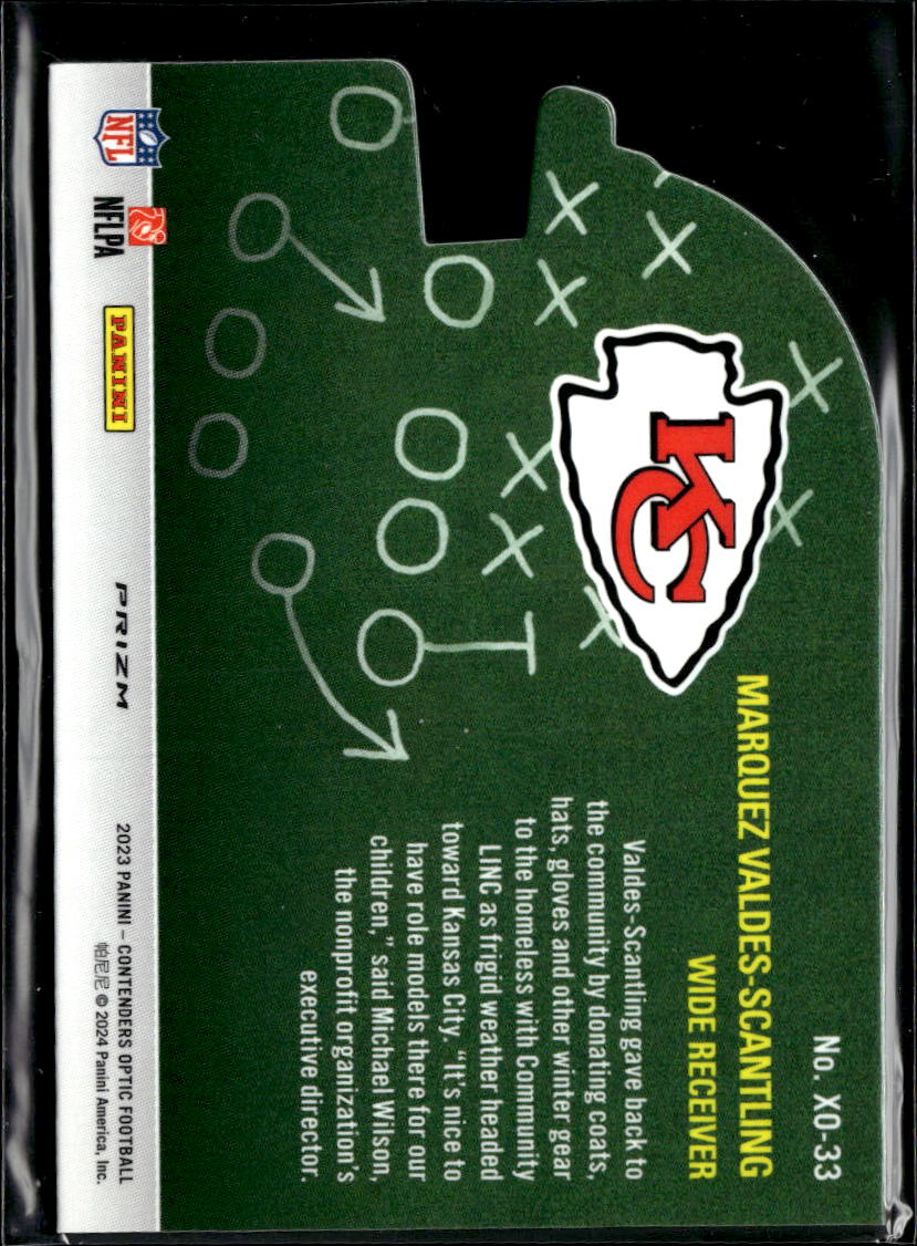 Marquez Valdes-Scantling 2024 Contenders Optic X's and O's Silver KC Chiefs
