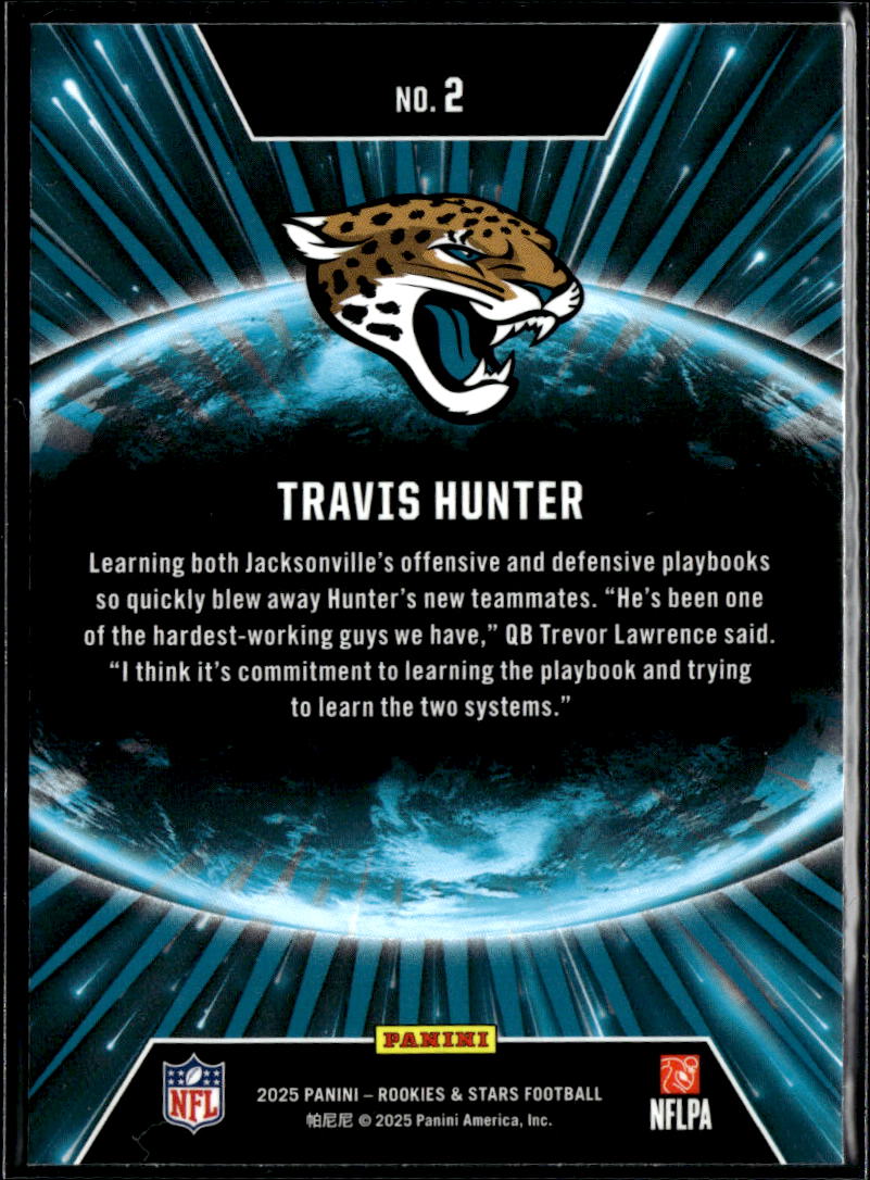 Travis Hunter 2025 Rookies & Stars Stellar RED RC Jacksonville Jaguars