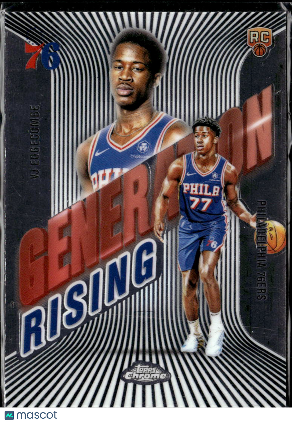 VJ Edgecombe 2025 Topps Chrome Generation Rising RC Philadelphia 76ers