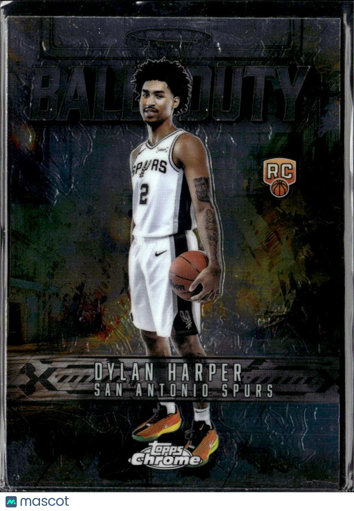 Dylan Harper 2025 Topps Chrome Ball of Duty RC San Antonio Spurs
