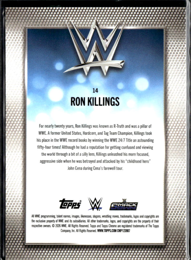 Ron Killings R-Truth 2026 Topps Chrome WWE Steel Refractor