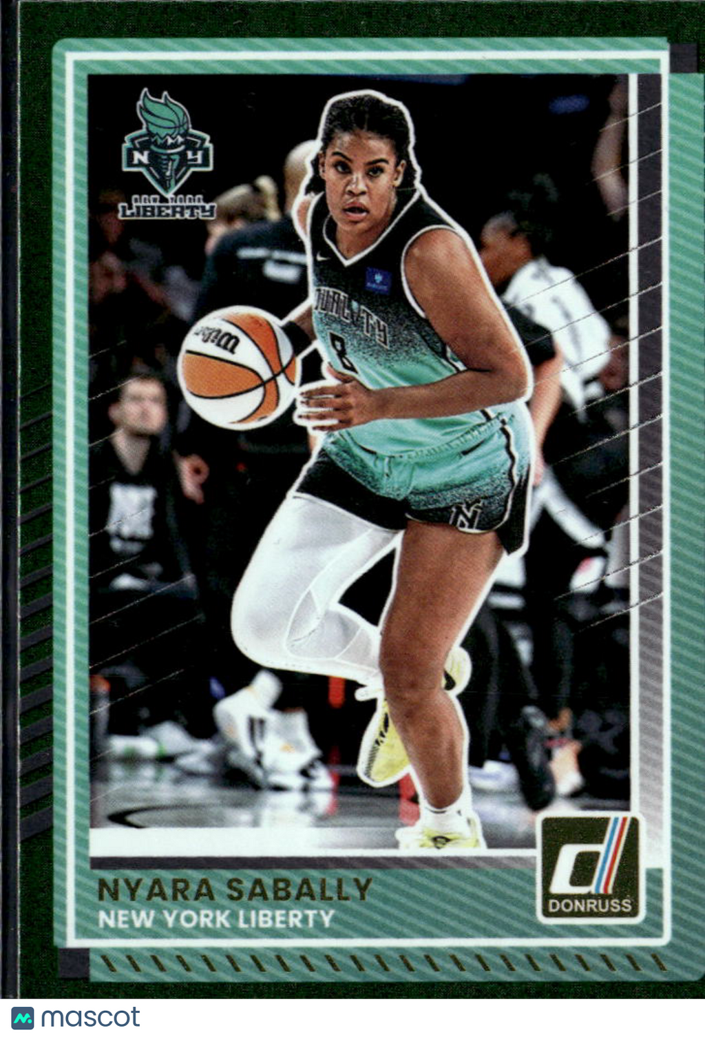 Nyara Sabally 2025 Donruss Green Glitter SSP New York Liberty