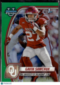 Gavin Sawchuk 2024 Bowman Chrome 1st Green RC 79/99 Oklahoma Sooners