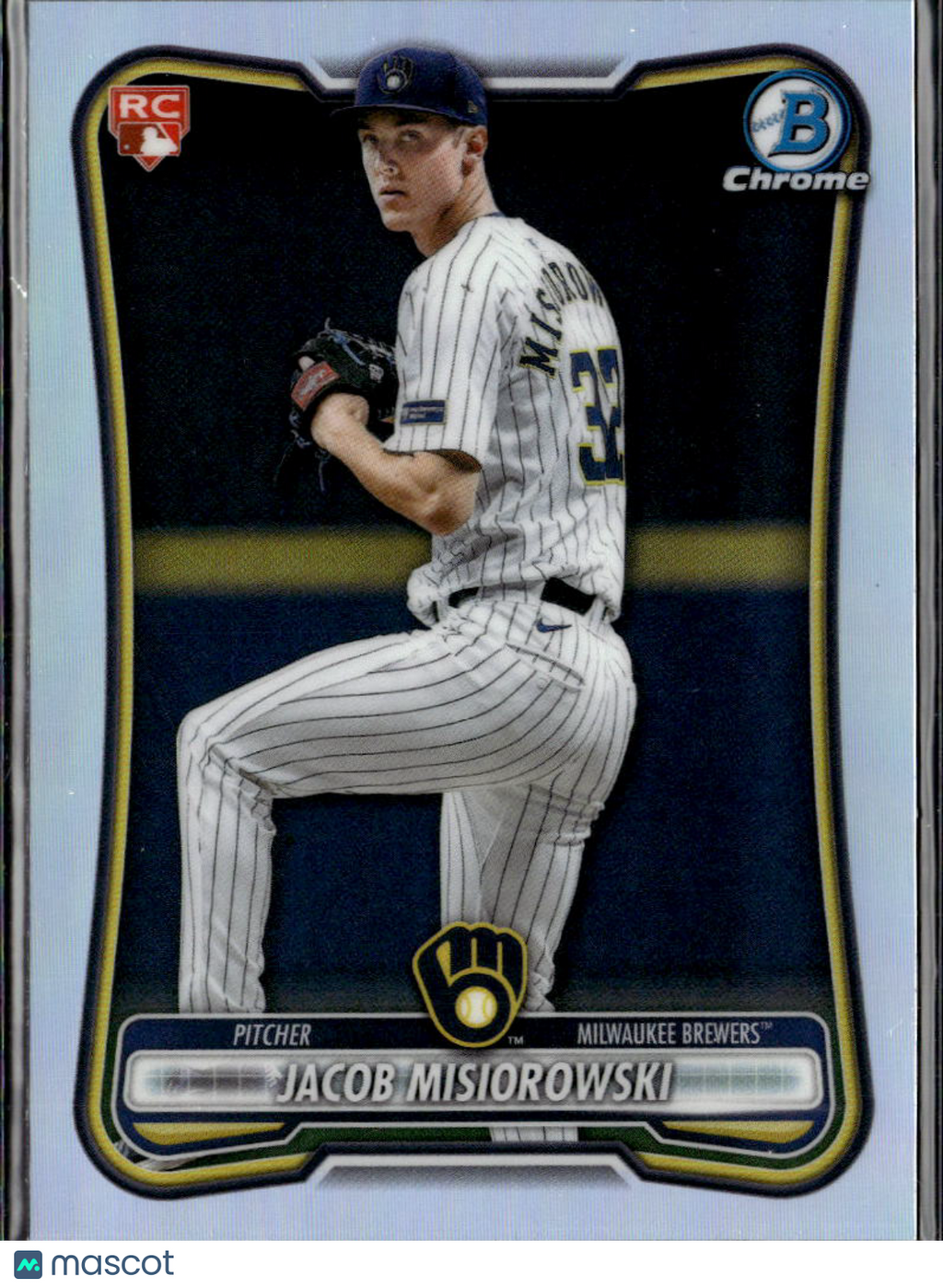 Jacob Misiorowski 2026 Bowman Chrome RED Refractor RC Milwaukee Brewers