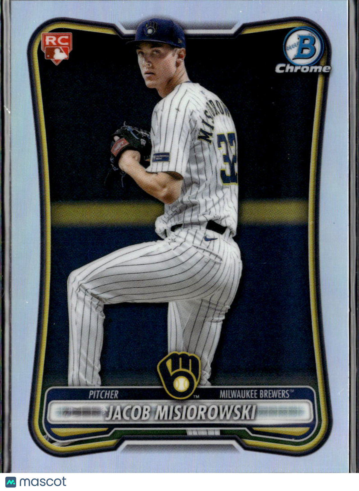 Jacob Misiorowski 2026 Bowman Chrome RED Refractor RC Milwaukee Brewers