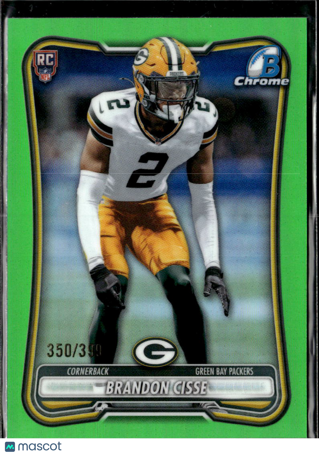 Brandon Cisse 2026 Bowman Chrome RC Lime Green /399 Green Bay Packers