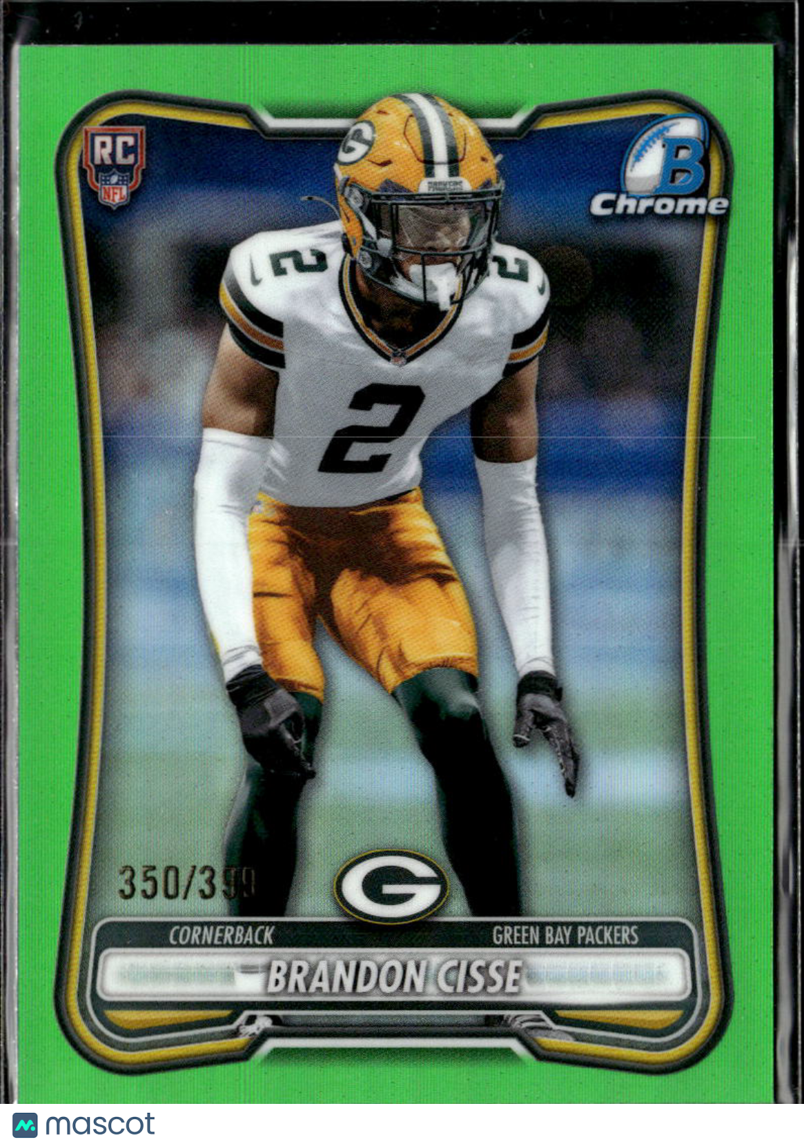 Brandon Cisse 2026 Bowman Chrome RC Lime Green /399 Green Bay Packers