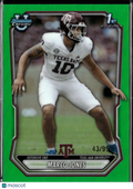 Marco Jones 2026 Bowman Chrome 1st Lime Green /99 Texas A&M Aggies