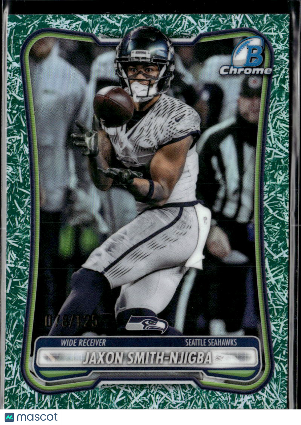Jaxon Smith-Njigba 2025 Bowman Chrome Green Grass 78/125 Seattle Seahawks