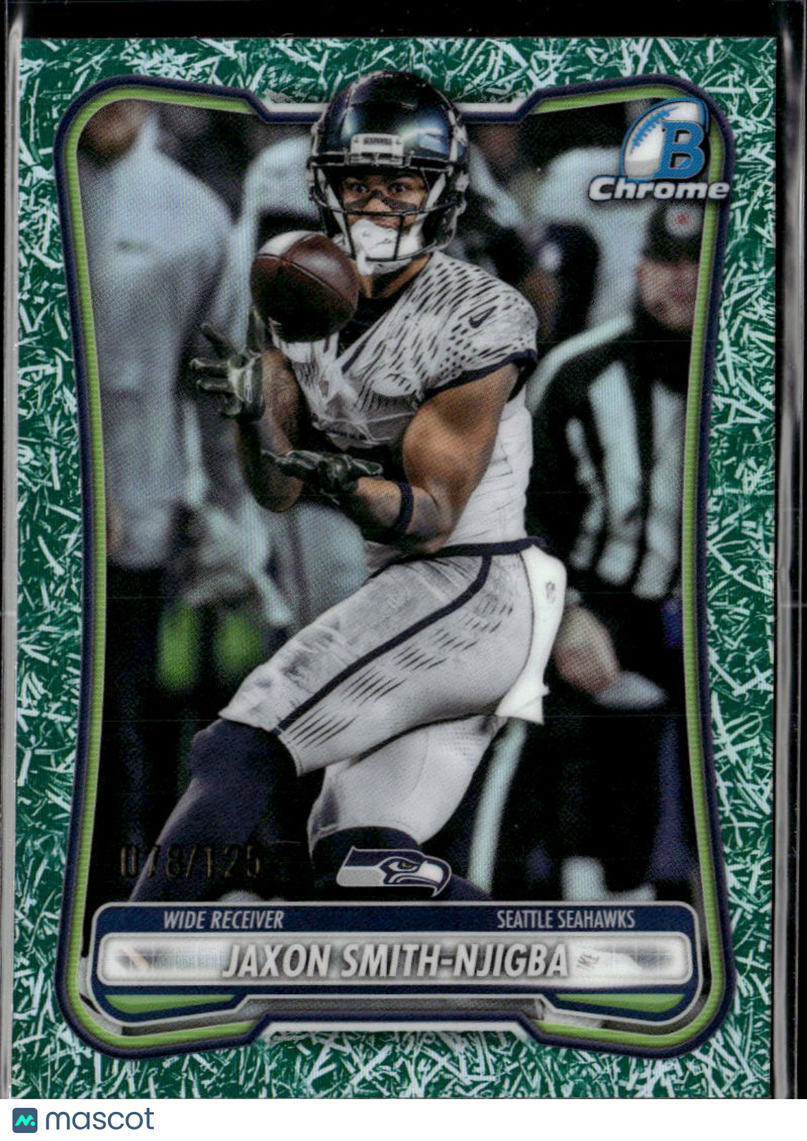 Jaxon Smith-Njigba 2025 Bowman Chrome Green Grass 78/125 Seattle Seahawks