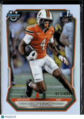 Cam Vaughn 2025 Bowman Chrome 1st Refractor 17/499 Miami Hurricanes