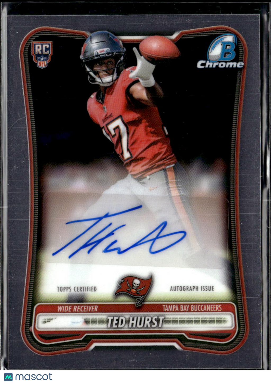 Ted Hurst 2026 Bowman Chrome Auto Autograph RC Tampa Bay Buccaneers