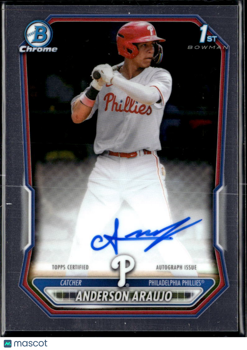 Anderson Araujo 2026 Bowman Chrome 1st Auto Autograph Philadelphia Phillies