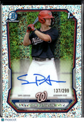 Sam Petersen 2026 Bowman Chrome 1st Auto Autograph 137/299 Washington Nationals