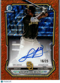 Jorge Quintana 2026 Bowman Chrome 1st Auto Autograph Orange 16/25 Padres
