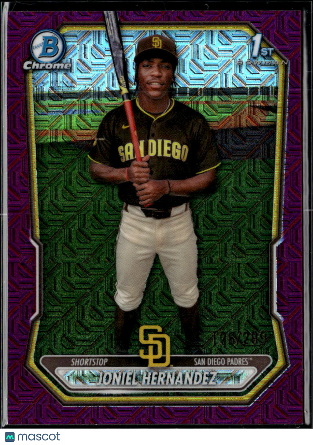 Joniel Hernandez 2026 Bowman Chrome 1st Purple Mega Box /299 San Diego Padres