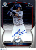 Jesus Galiz 2023 Bowman Chrome 1st Auto Autograph Los Angeles Dodgers