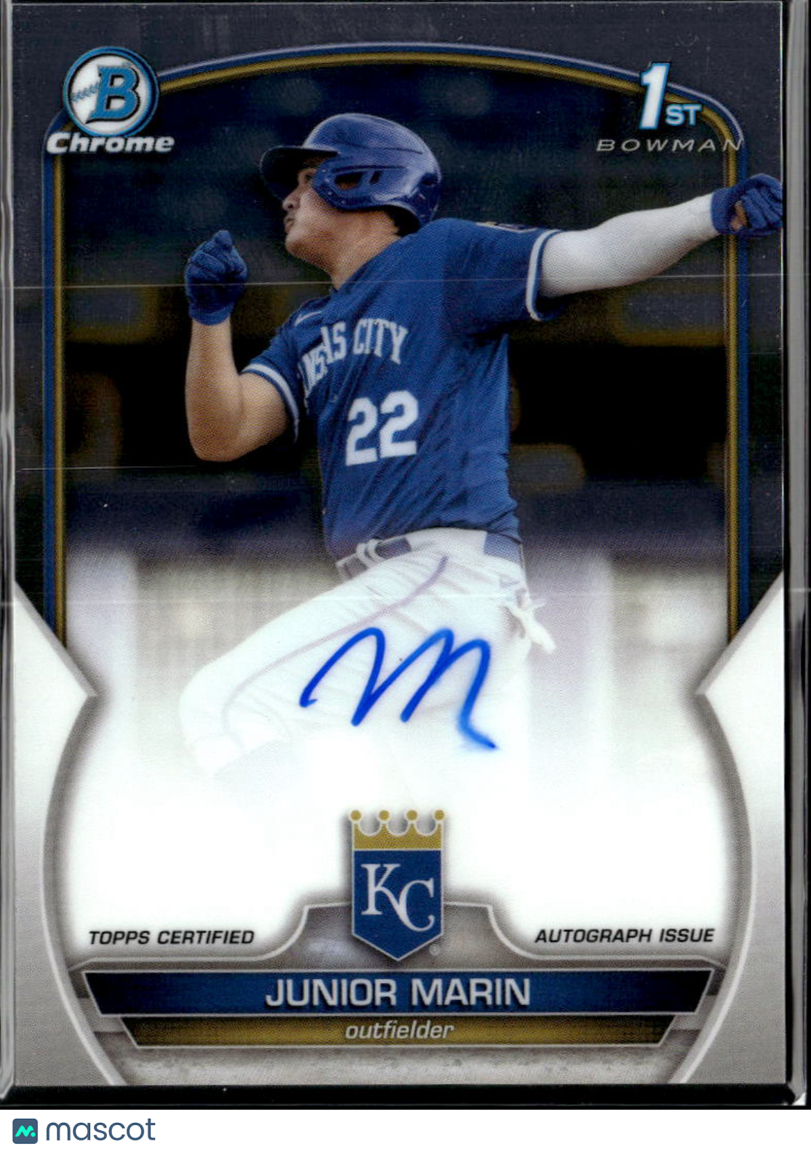Junior Marin 2023 Bowman Chrome 1st Auto Autograph Kansas City Royals