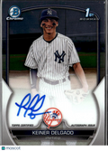 Keiner Delgado 2023 Bowman Chrome 1st Auto Autograph New York Yankees