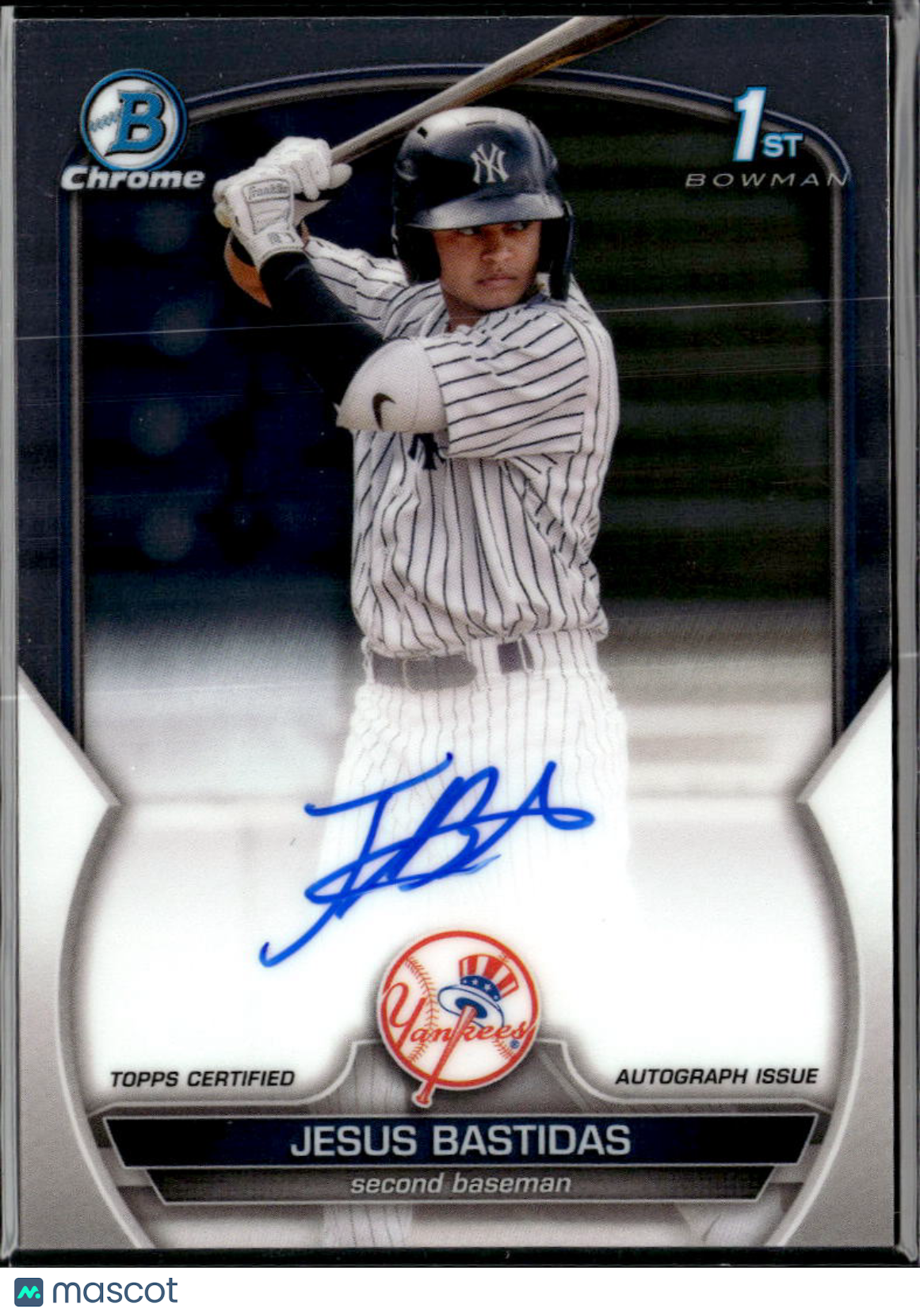 Jesus Bastidas 2023 Bowman Chrome 1st Auto Autograph New York Yankees