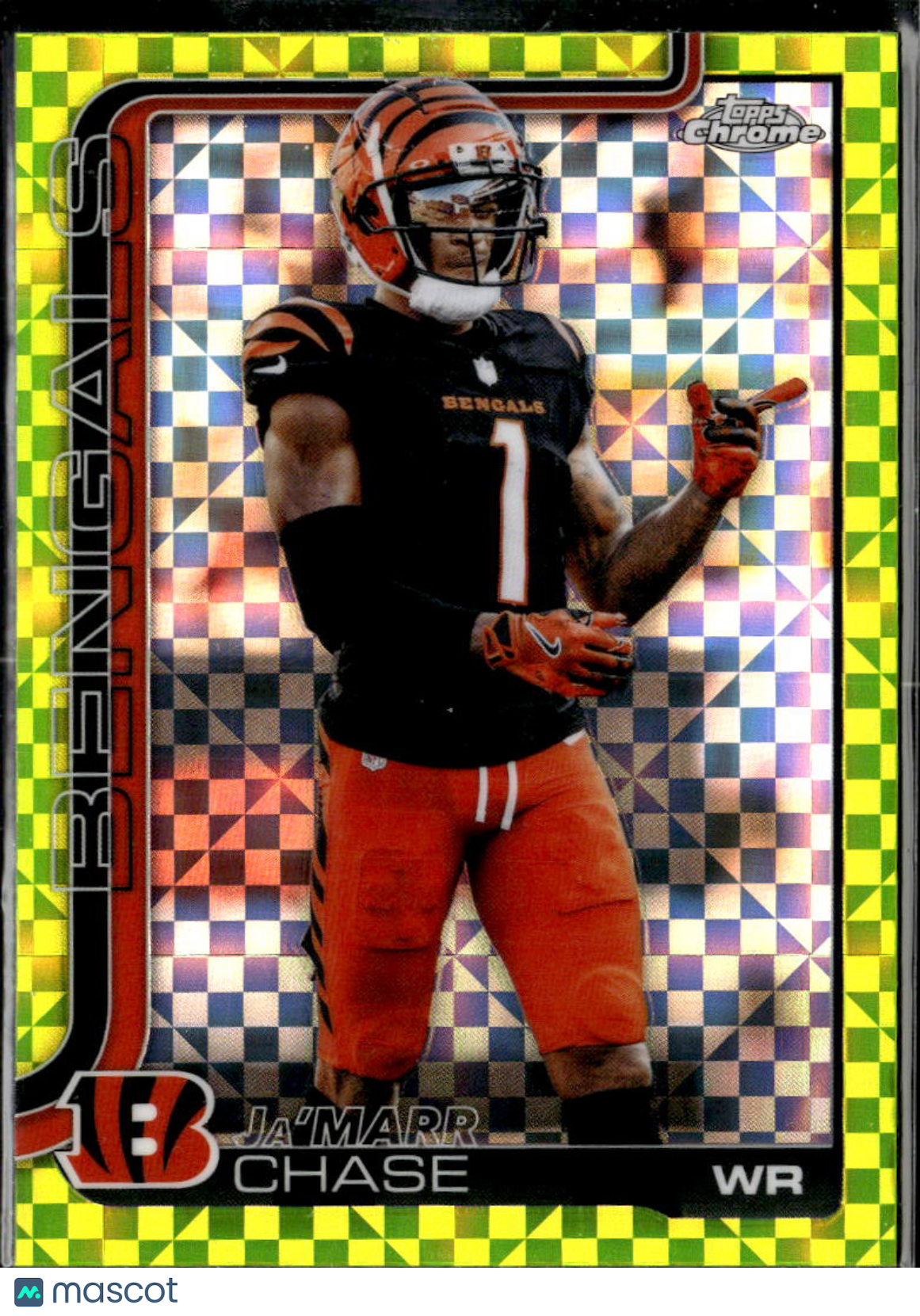 Ja'Marr Chase 2025 Topps Chrome Lime Green X-Fractor Cincinnati Bengals