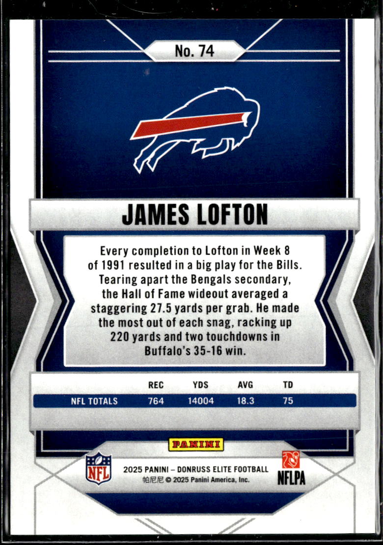 James Lofton 2025 Elite Razzle Dazzle SSP SHORTPRINT Buffalo Bills