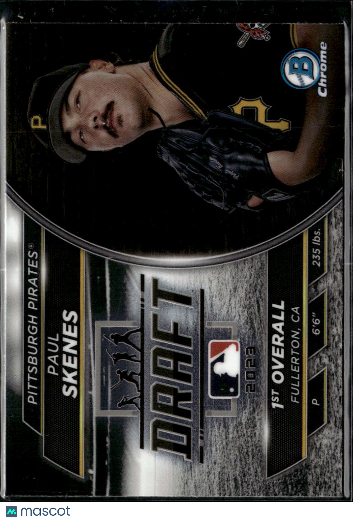 Paul Skenes 2023 Bowman Chrome Draft RC Rookie #BDN7 Pittsburgh Pirates