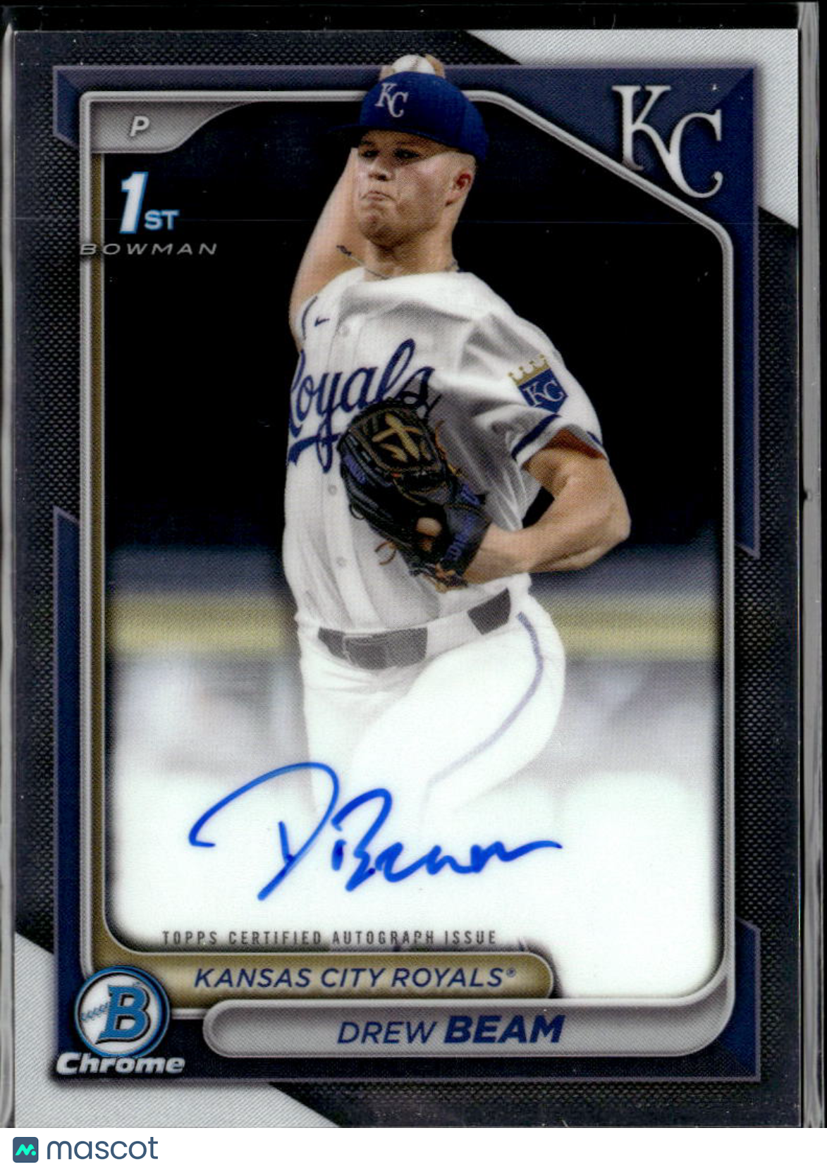 Drew Beam 2024 Bowman Chrome 1st Auto Autograph Kansas City Royals