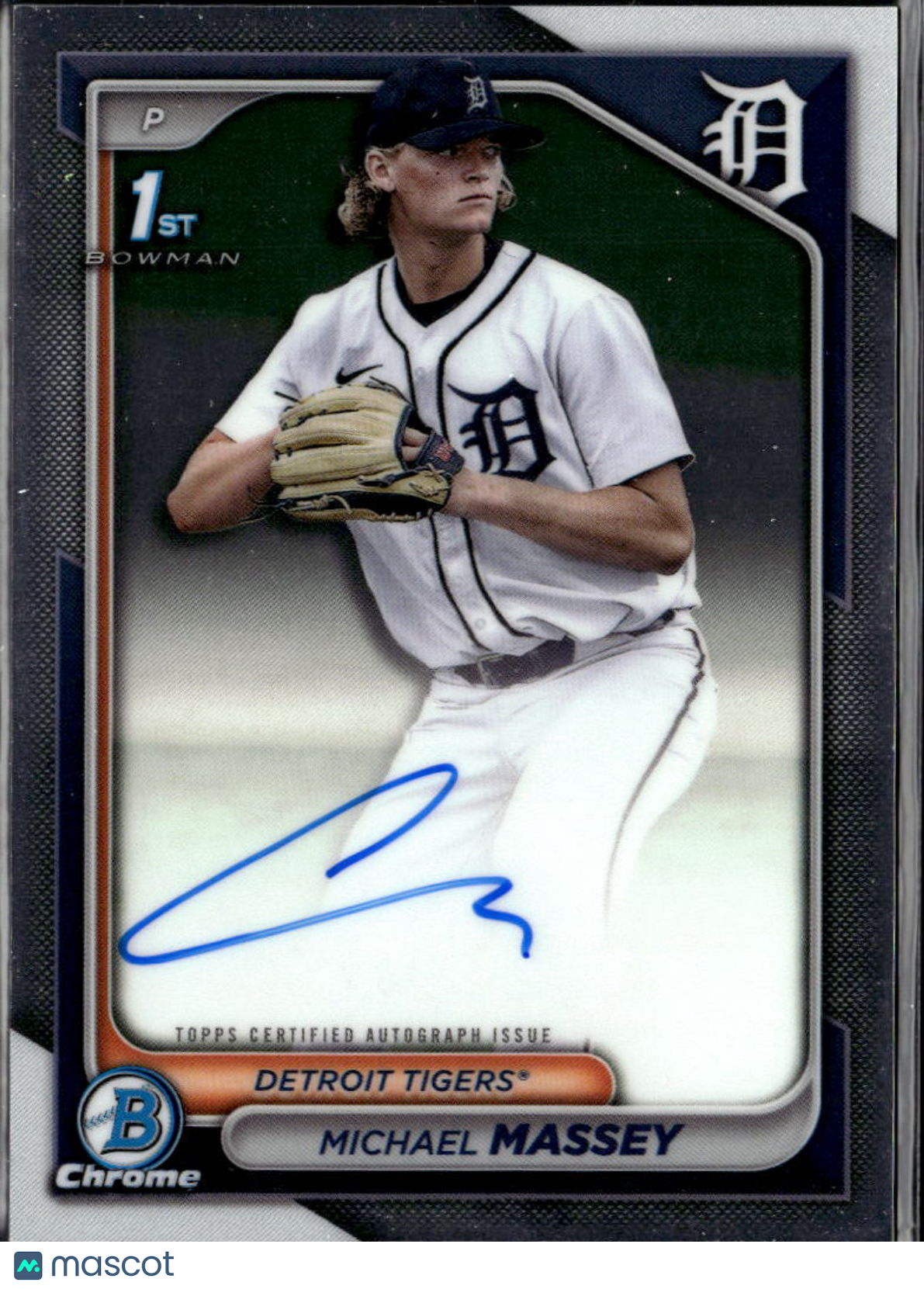 Michael Massey 2024 Bowman Chrome 1st Auto Autograph Detroit Tigers