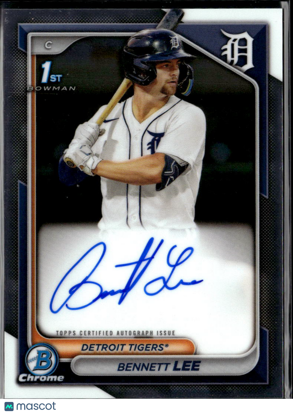 Bennett Lee 2024 Bowman Chrome 1st Auto Autograph Detroit Tigers