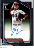 Chris Cortez 2024 Bowman Chrome 1st Auto Autograph Los Angeles Angels