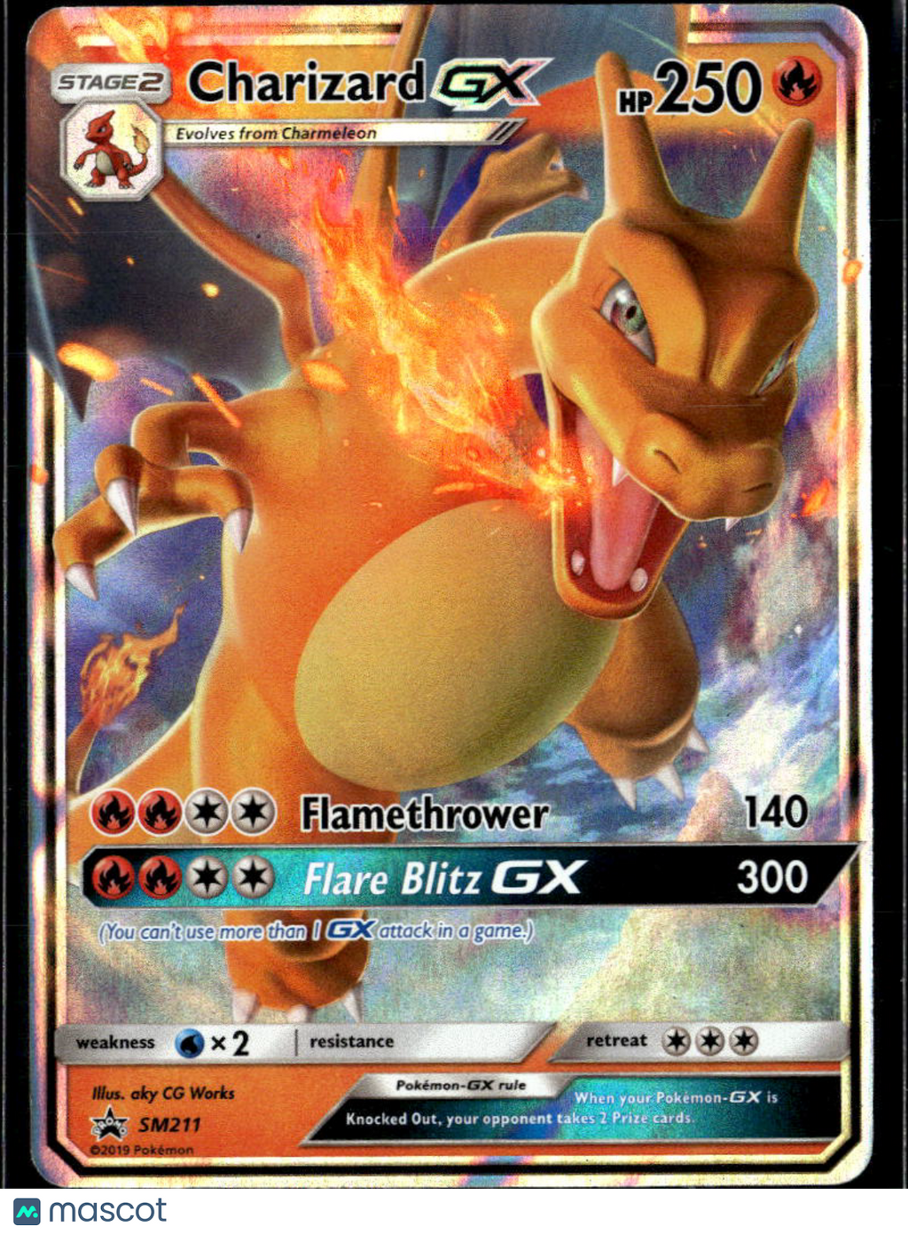 Charizard GX 2019 Hidden Fates Holo Black Star Promo #SM211