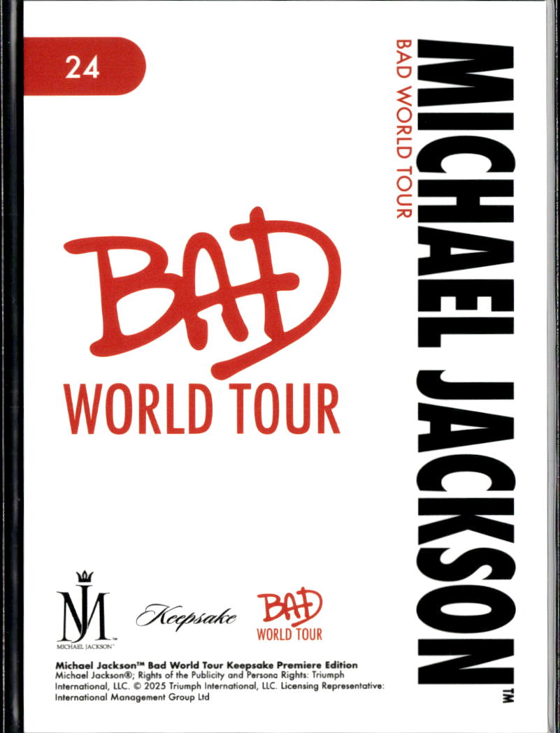 Michael Jackson 2025 Keepsake Bad World Tour #24