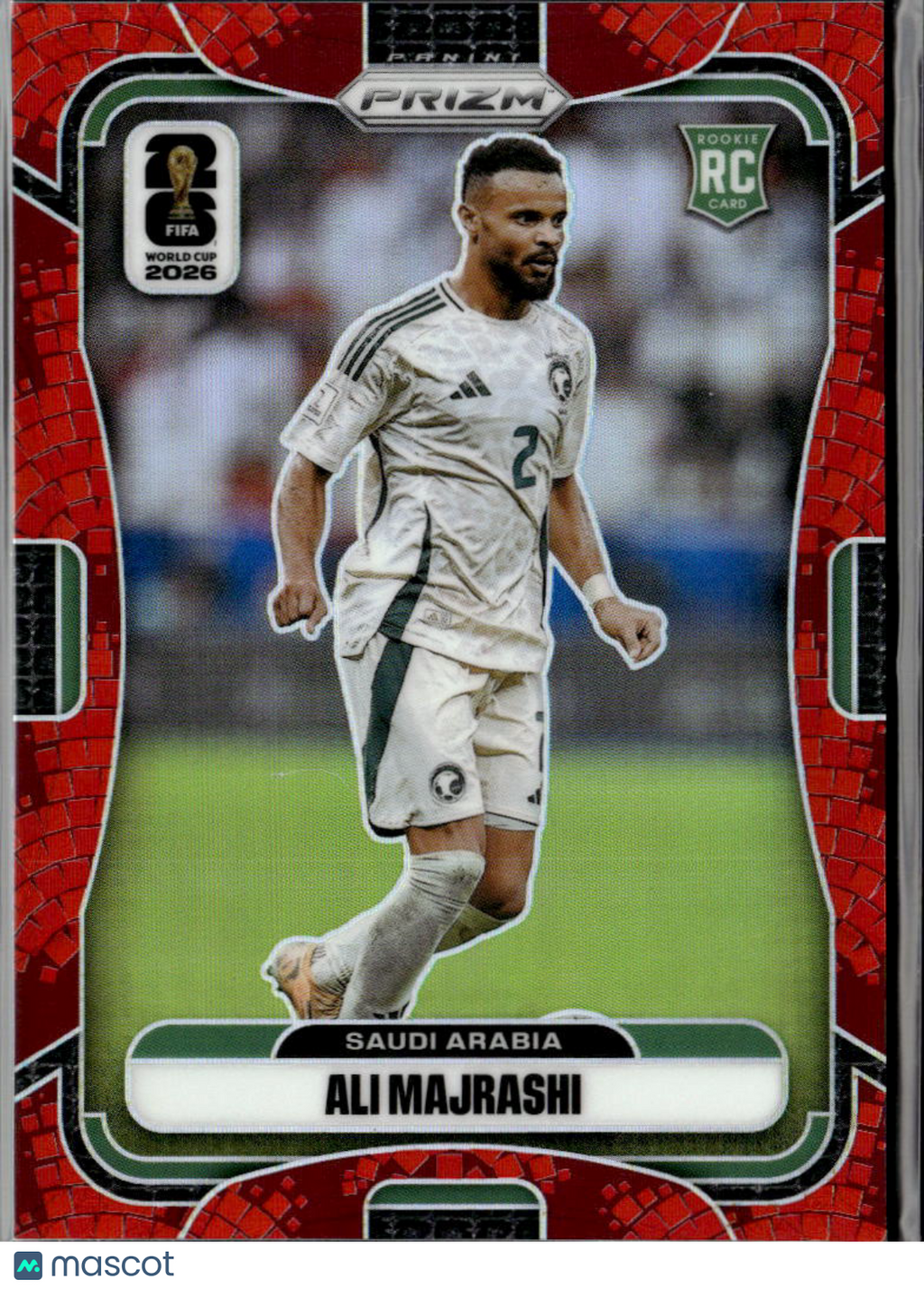 Ali Majrashi 2026 Prizm FIFA World Cup RC Rookie Red 49/86 Saudi Arabia