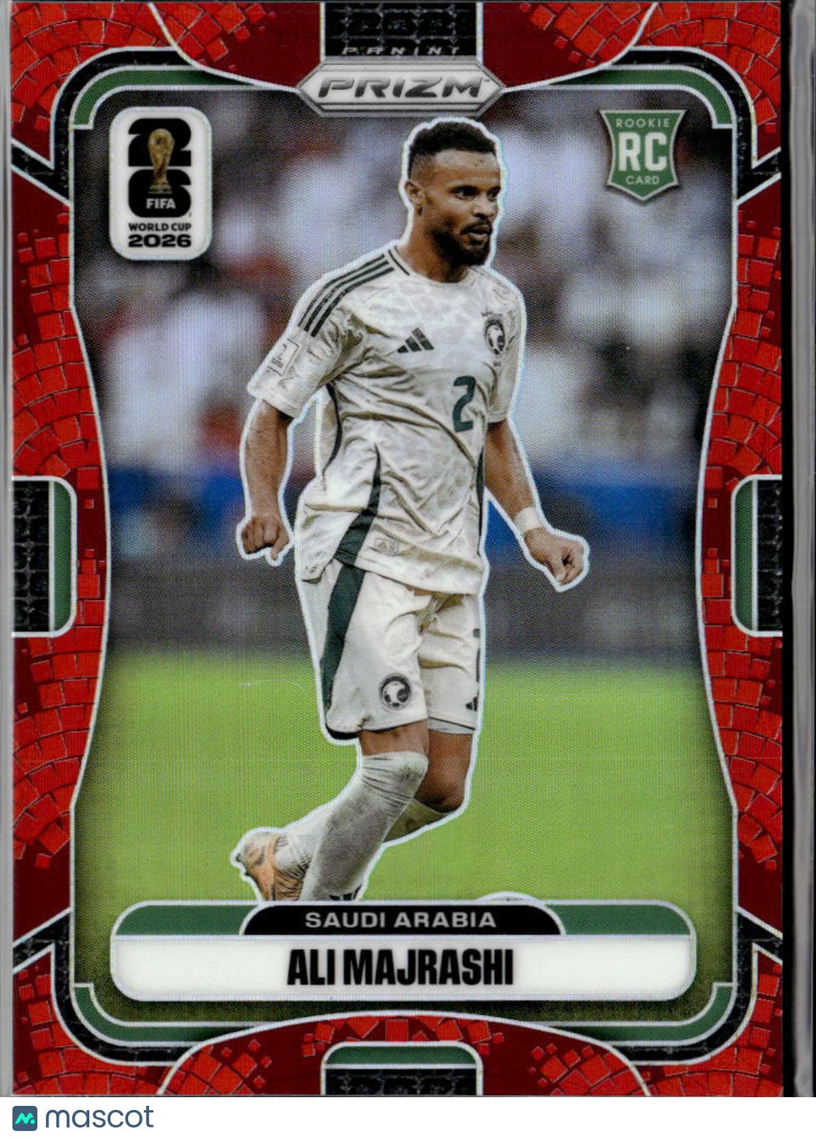 Ali Majrashi 2026 Prizm FIFA World Cup RC Rookie Red 49/86 Saudi Arabia