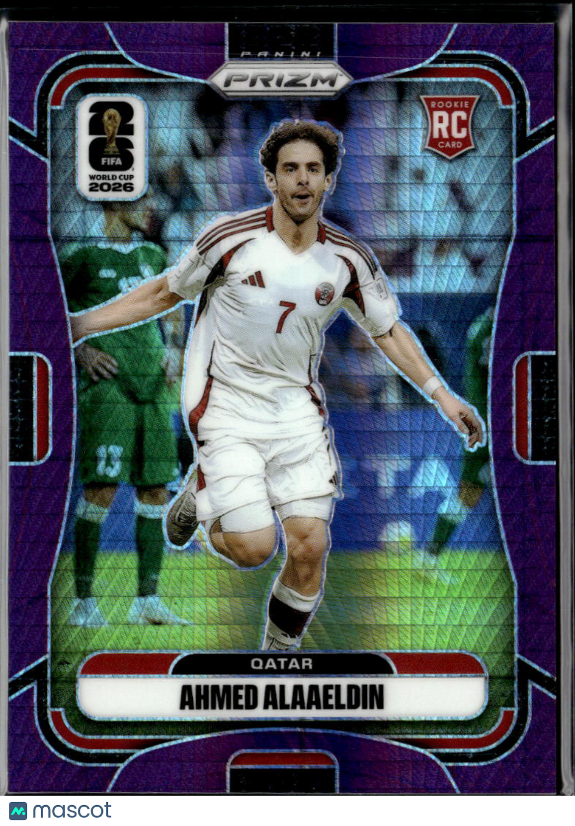 Ahmed Alaaeldin 2026 Prizm FIFA World Cup Purple RC 128/299 Qatar