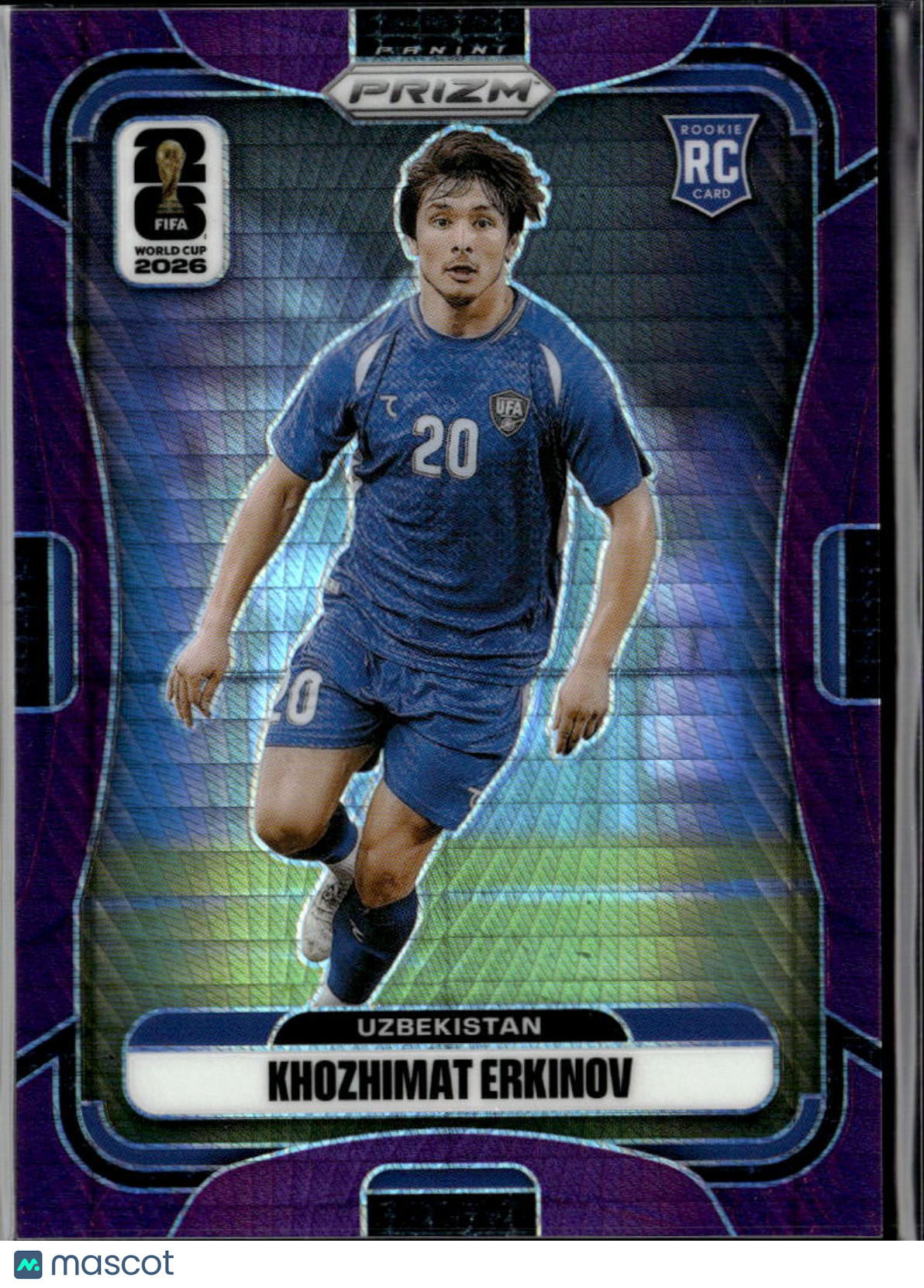 Khozhimat Erkinov 2026 Prizm FIFA World Cup RC Purple /299 Uzbekistan