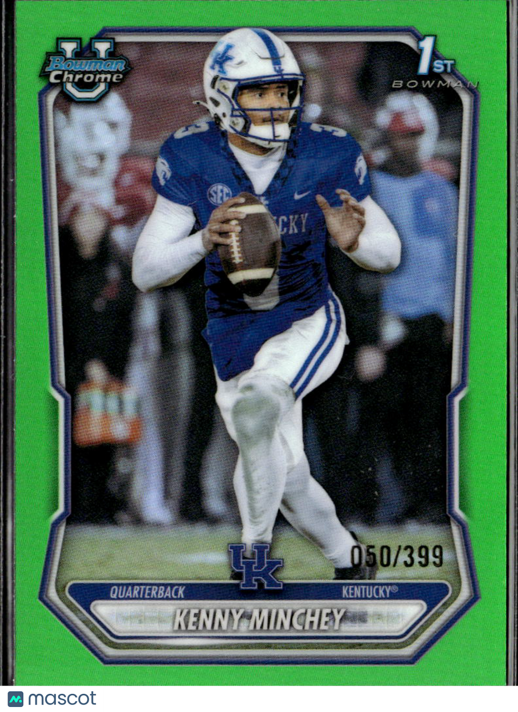 Kenny Minchey 2026 Bowman Chrome 1st Lime Green 50/399 Kentucky Wildcats