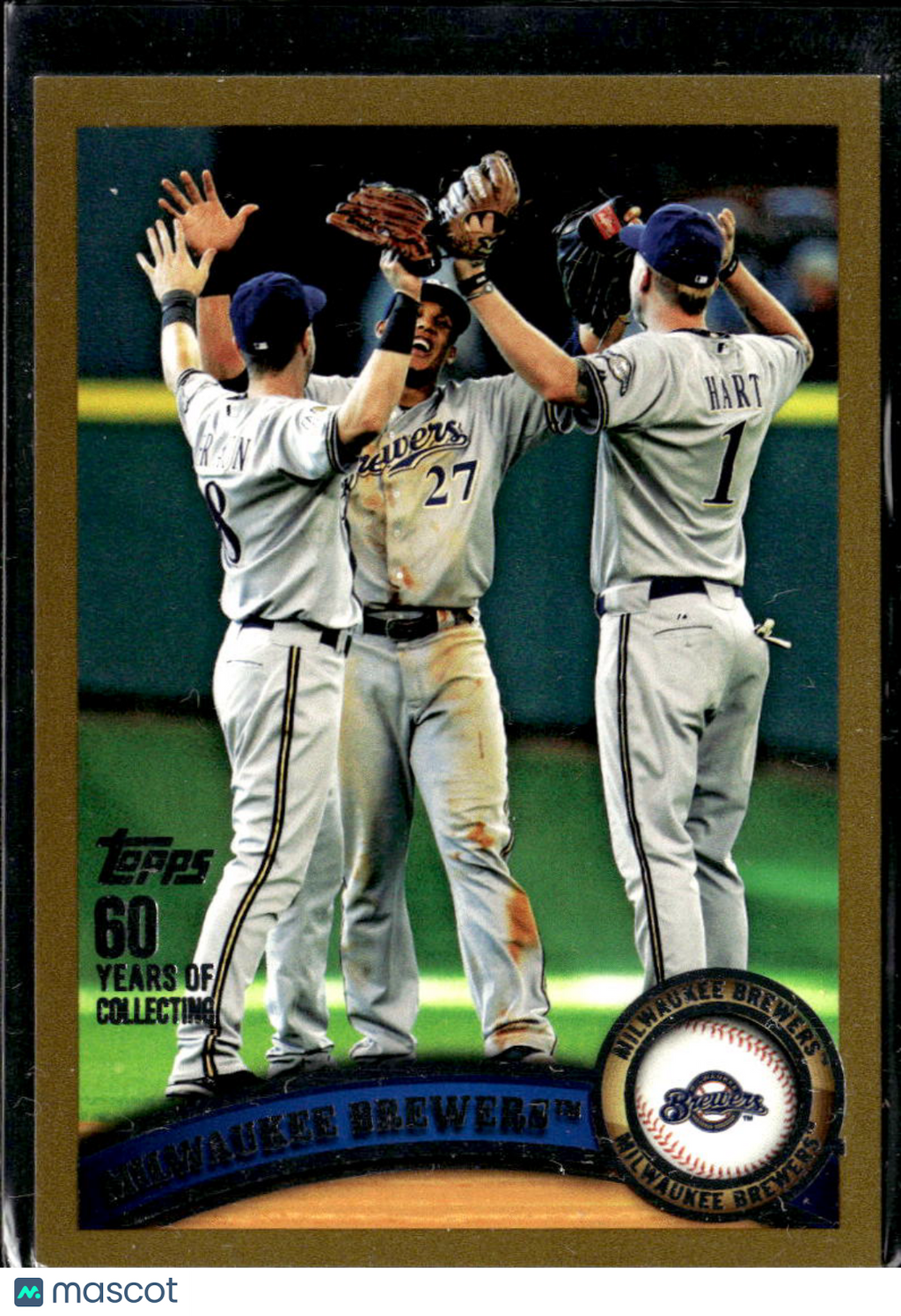 Milwaukee Brewers 2011 Topps Gold Team Card 143/2011